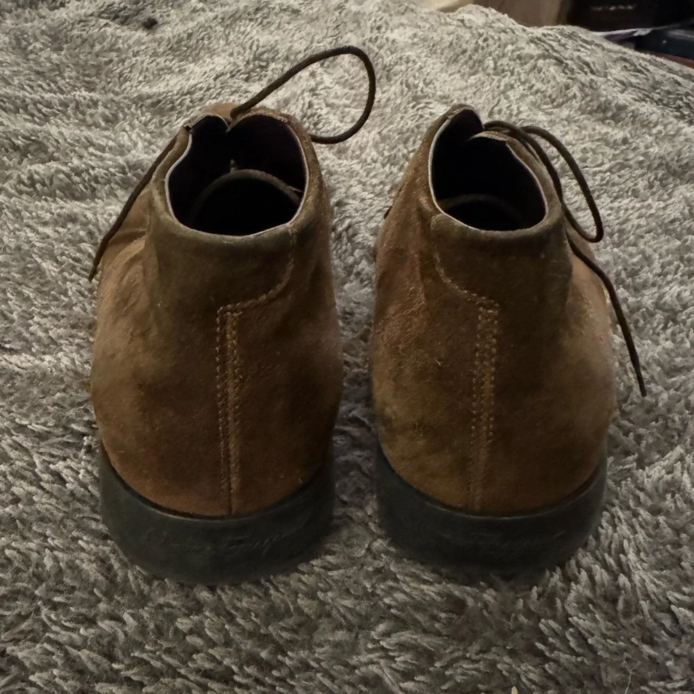 SALVATORE FERRAGAMO Men's Brown Suede Shoes